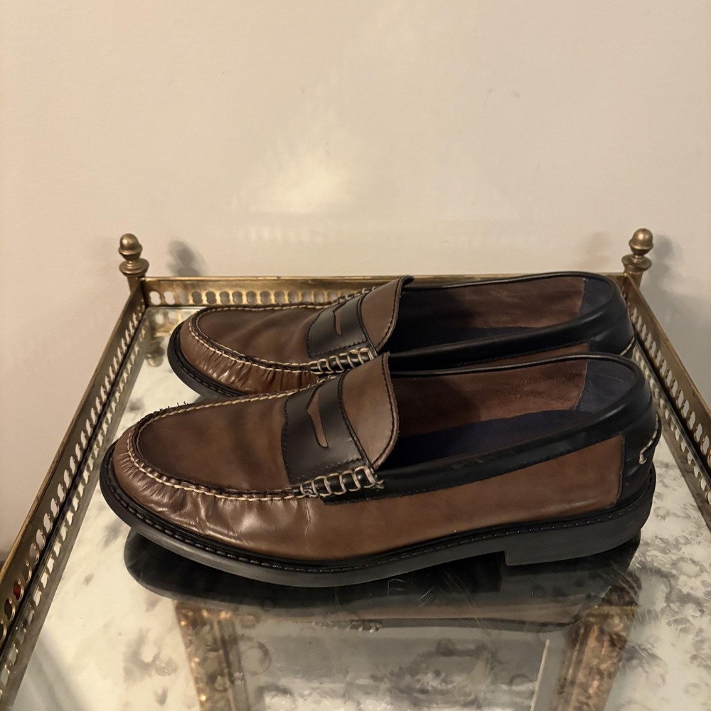 Cole Haan Pinch Maine Classic Shoes Mens Size 9.5 Brown Black Loafer